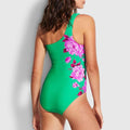 2 Piece Floral Print One Piece Swimwear with Cover Up Y20 - SWEETKAMA