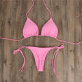 2-Piece Solid Color Bikini Swimsuit 1295 - SWEETKAMA