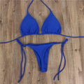 2-Piece Solid Color Bikini Swimsuit 1295 - SWEETKAMA