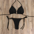 2-Piece Solid Color Bikini Swimsuit 1295 - SWEETKAMA