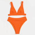 2-Piece Solid Color Bikini Swimsuit QJYY01 - SWEETKAMA