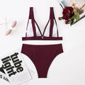 2-Piece Solid Color Bikini Swimsuit QJYY01 - SWEETKAMA