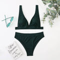 2-Piece Solid Color Bikini Swimsuit QJYY01 - SWEETKAMA