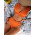 2-Piece Solid Color Bikini Swimsuit QJYY01 - SWEETKAMA