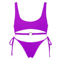 2-Piece Solid Color Bikini Swimsuit with Heart 9083 - SWEETKAMA