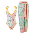 One Piece Swimsuit with Cover Up Y18 - SWEETKAMA