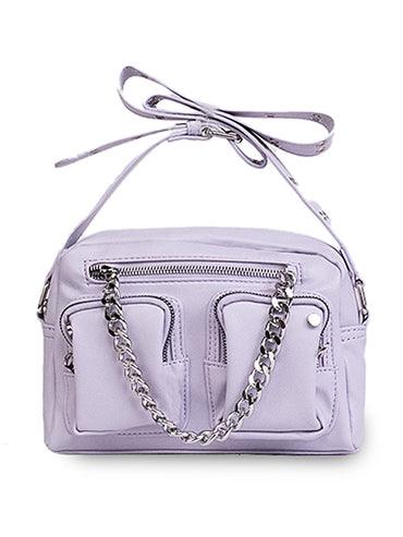 Ladies Punk PU and Silver Chain Hanging Bag TZ231054