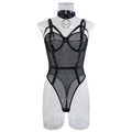 2PCS Metal Silver Sexy Lingerie Teddy 2354 - SWEETKAMA