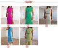 2PCS Solid Sleeveless Top and Skirt Ladies Set HK3065 - SWEETKAMA