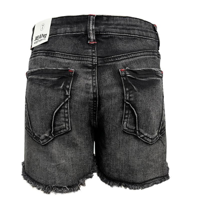 Ladies Raw Frayed Hem Casual Denim Shorts 022001S16