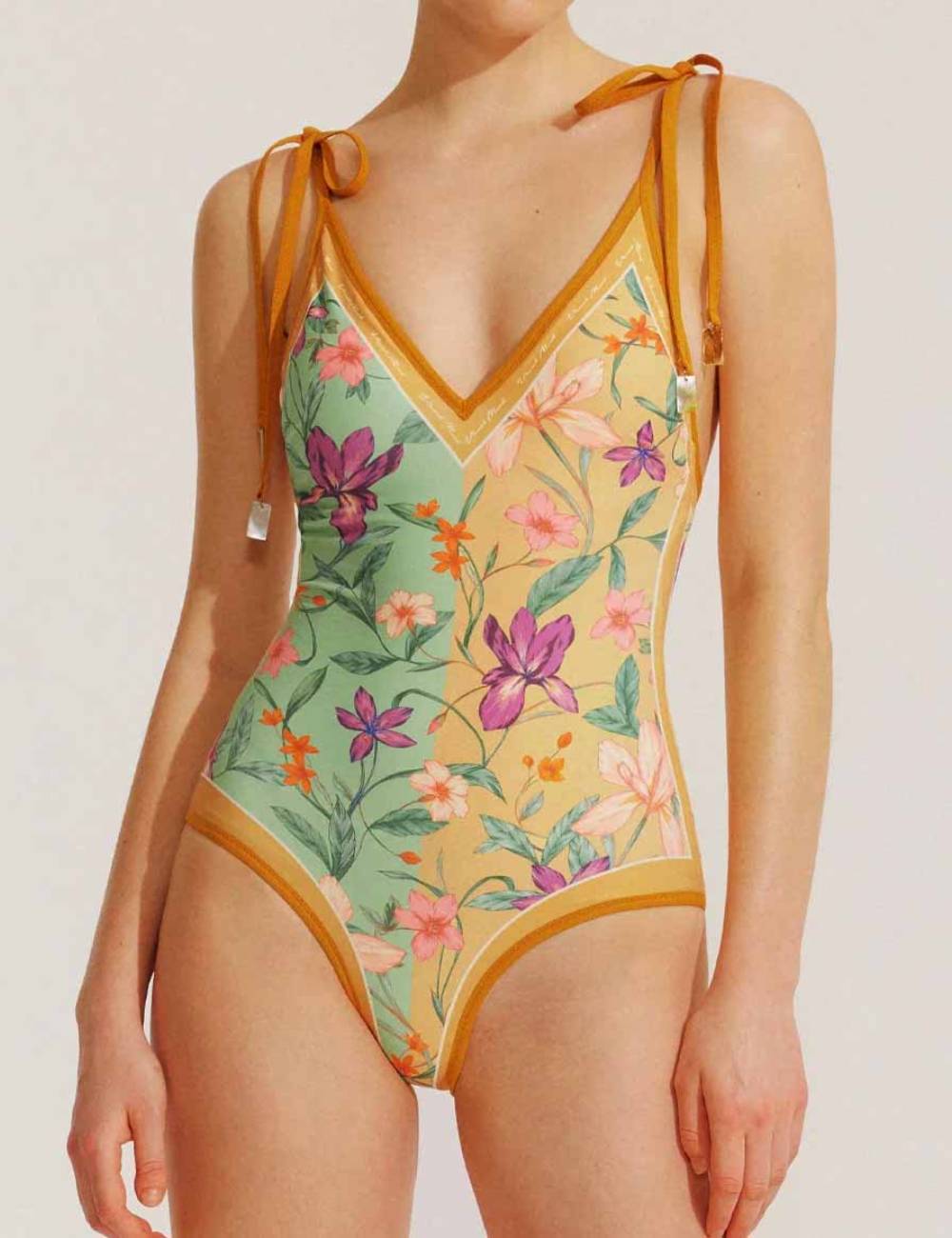 Floral AB Side Reversible One Piece Swimwear SKSW40089T