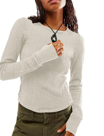 Ladies Long Sleeves Round Neck Tee SU3532