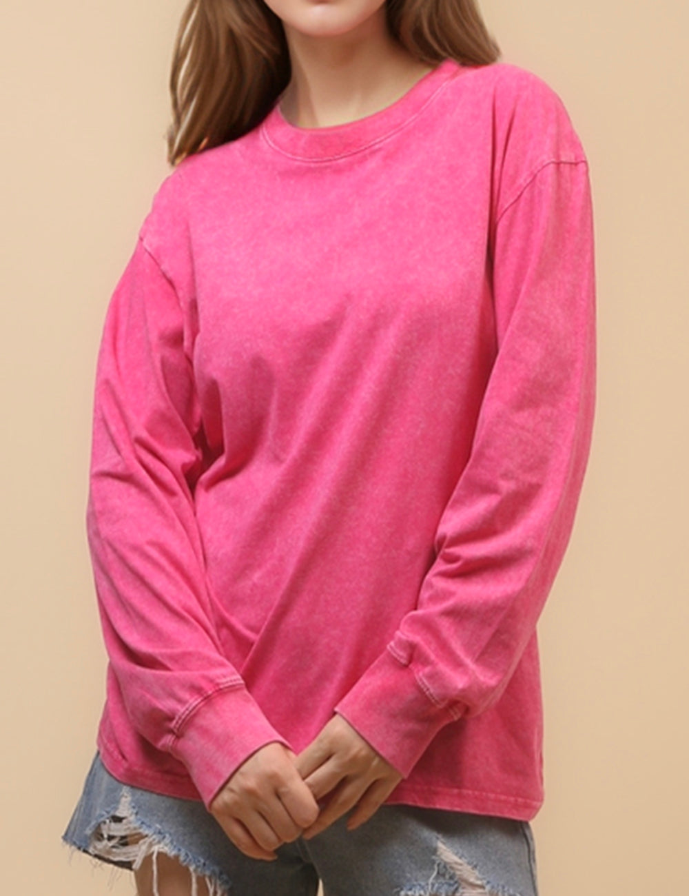 Ladies Cozy Crew Neck Sweatshirt SKT4652