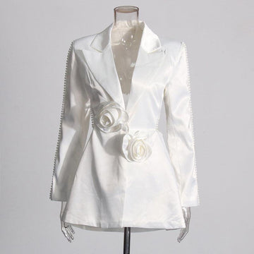 Ladies 3D Rose Elegant Blazer Top SXT500716