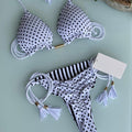 Ladies Tassel Tie Neck Strap Sexy Fashion Bikini Set GY02 - SWEETKAMA