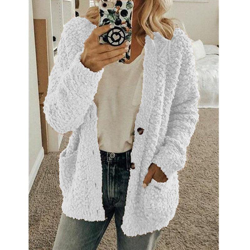 Ladies Solid Color Button Front Sweater Cardigan 947#