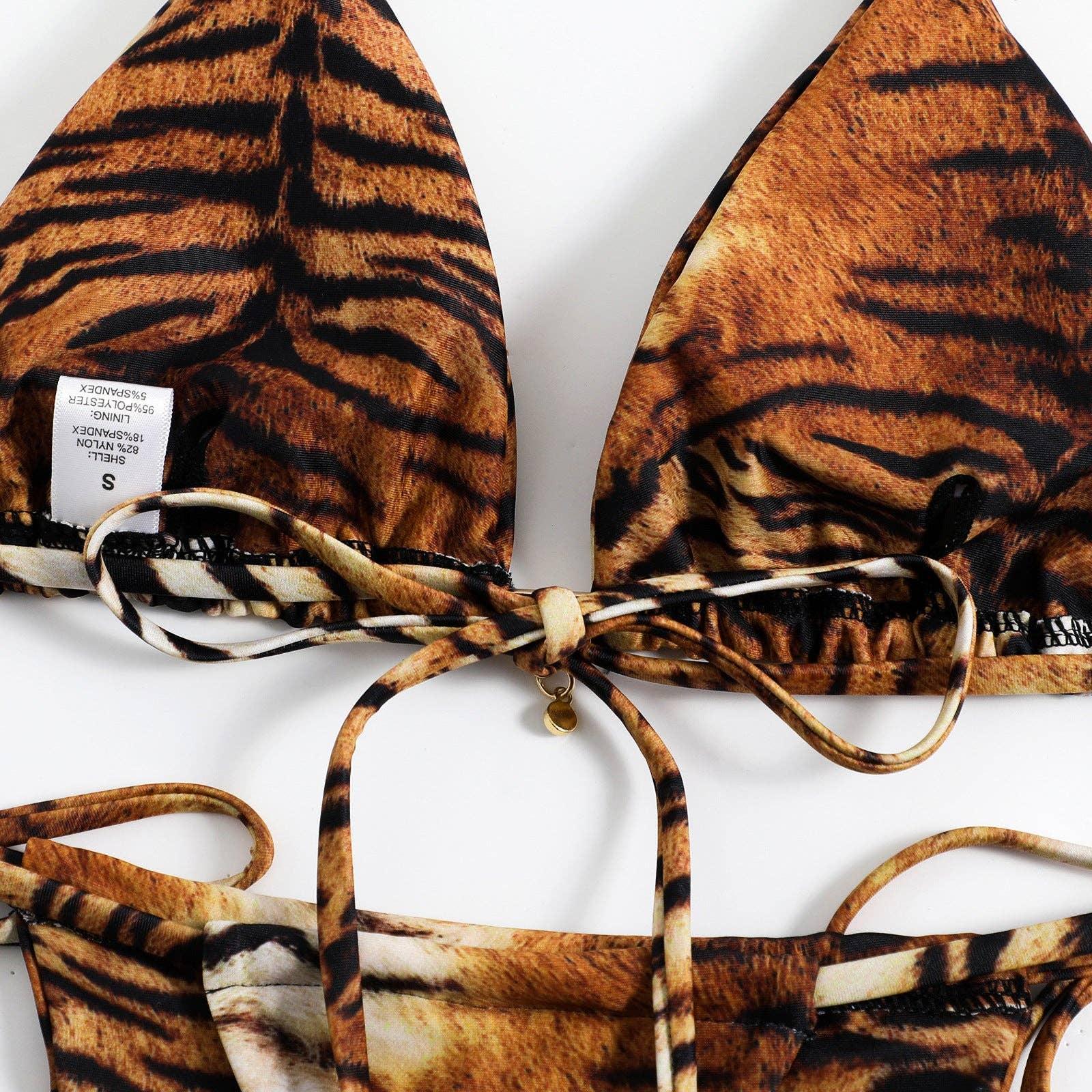 Animal Print String Tie 2PCS Bikini Set Y57 - SWEETKAMA