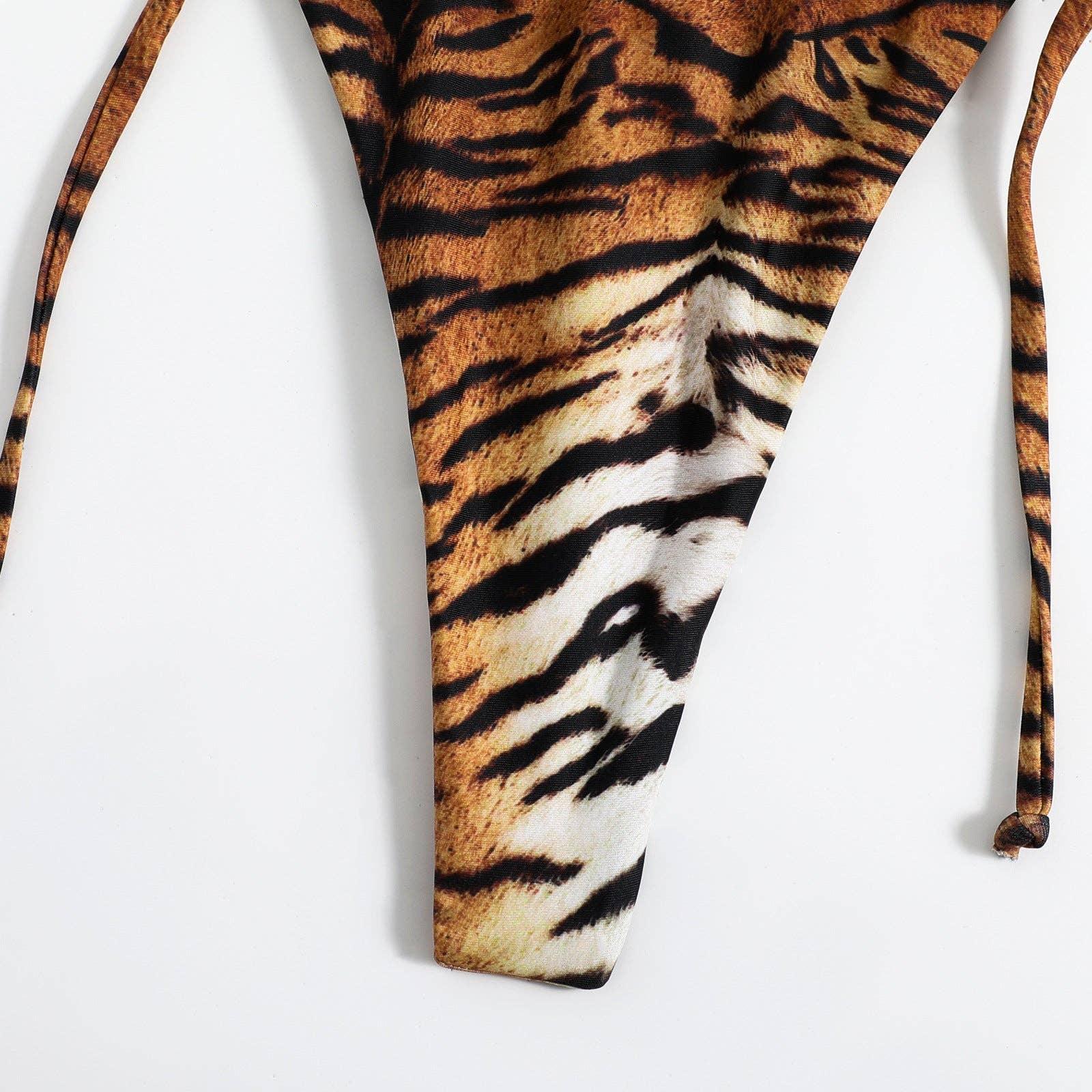 Animal Print String Tie 2PCS Bikini Set Y57 - SWEETKAMA