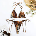 Animal Print String Tie 2PCS Bikini Set Y57 - SWEETKAMA