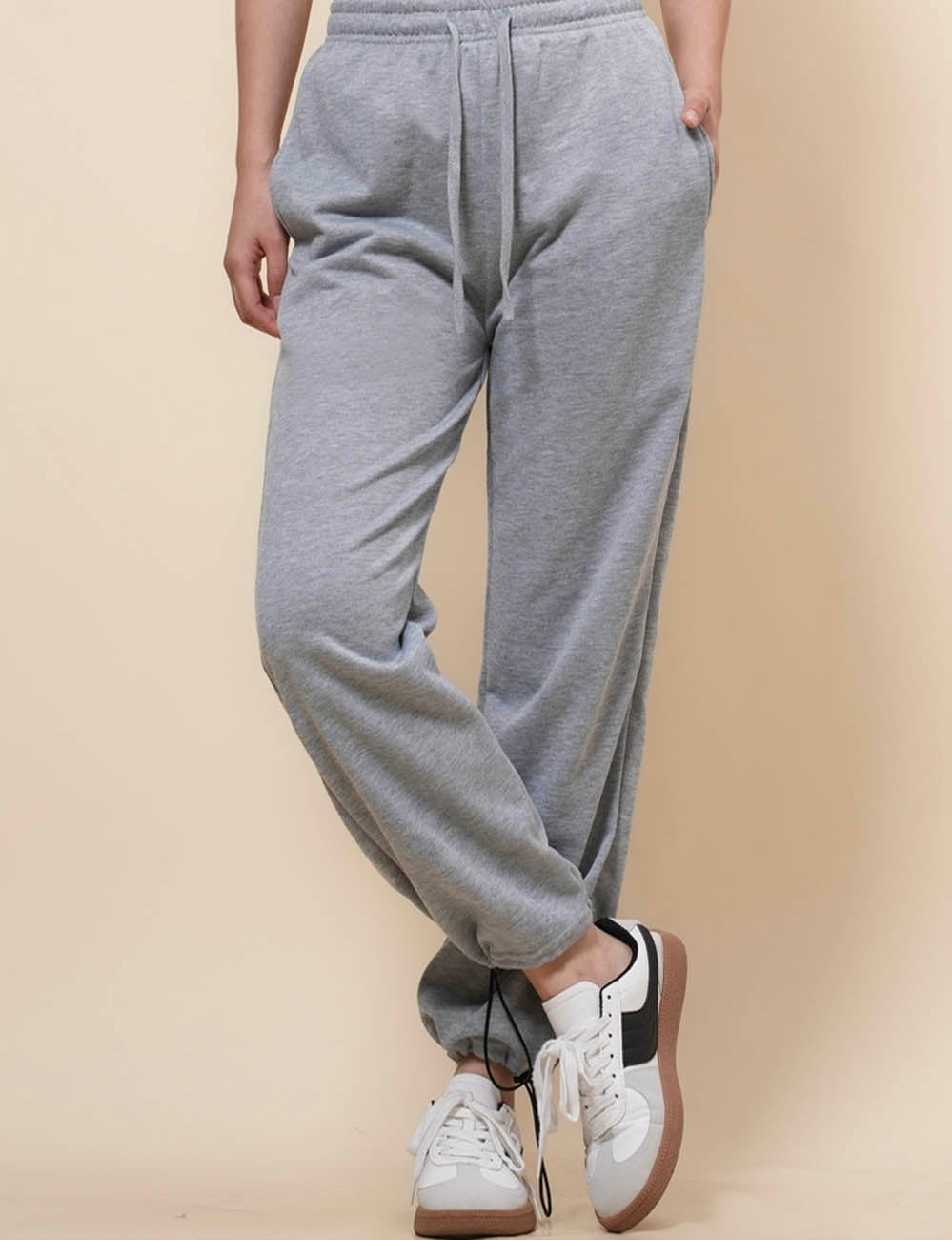 Ladies Elastic Wasit Adjustable Cuff Sweatpants SKP41091