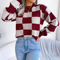 Color Block Long Sleeves Close Sweater 2039 - SWEETKAMA