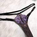 Floral Embroider Sexy Lingerie Set with Garter 2558 - SWEETKAMA