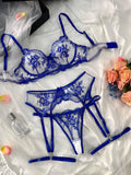 Floral Embroidery Sexy Seduction Lingerie Set HF-4171 - SWEETKAMA