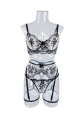 Floral Embroidery Sexy Seduction Lingerie Set HF-4171 - SWEETKAMA