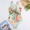 Floral Print One Piece Swimwear with Cover Y110 - SWEETKAMA