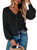 Front Botton Sweater Long Sleeves V-Neck Cardigan YL23010 - SWEETKAMA