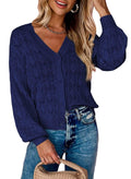 Front Botton Sweater Long Sleeves V-Neck Cardigan YL23010 - SWEETKAMA