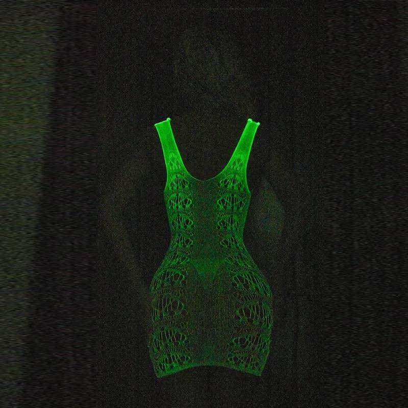 Glow in The Dark See Through Fishnet Bodystocking Dress YGLTY - SWEETKAMA