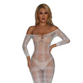 Glow in The Dark See Through Fishnet Bodystocking Dress YGLTY - SWEETKAMA