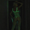 Glow in The Dark Sexy See Through Fishnet Bodystocking YGLTY - SWEETKAMA