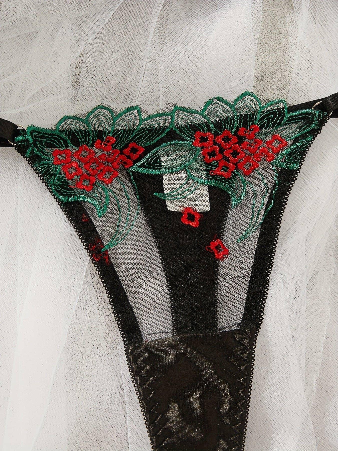 Hot Sexy Mesh See Through Lingerie Set HF-4109 - SWEETKAMA