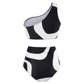 Inregular Circle Color Block 2PCS Bikini Set with Cover Y167 - SWEETKAMA