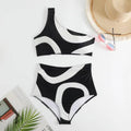 Inregular Circle Color Block 2PCS Bikini Set with Cover Y167 - SWEETKAMA