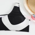 Inregular Circle Color Block 2PCS Bikini Set with Cover Y167 - SWEETKAMA