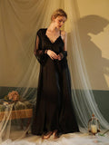 Lace Night Gown, Silk Robes,Bridal Party Robes,with Babydoll 6076 - SWEETKAMA