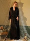 Lace Night Gown, Silk Robes,Bridal Party Robes,with Babydoll 6076 - SWEETKAMA