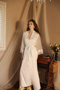 Lace Night Gown, Silk Robes,Bridal Party Robes,with Babydoll 6076 - SWEETKAMA