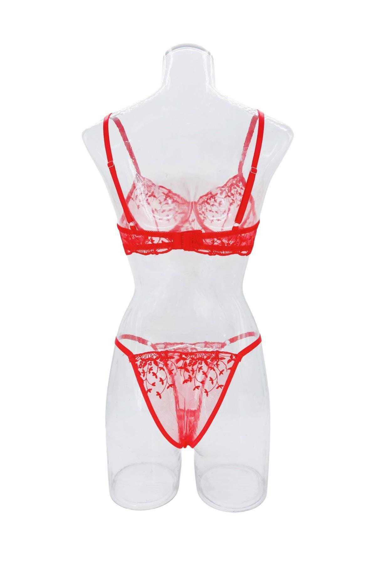 Lace Sexy Perspective Lingerie Set HF-4126 - SWEETKAMA