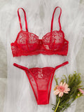 Lace Sexy Perspective Lingerie Set HF-4126 - SWEETKAMA