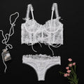 Lace Stitching Sexy 2PCS Lingerie Set LS1936 - SWEETKAMA