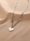 Ladies Black Forever Heart Pendent Necklace SKAJ003 - SWEETKAMA