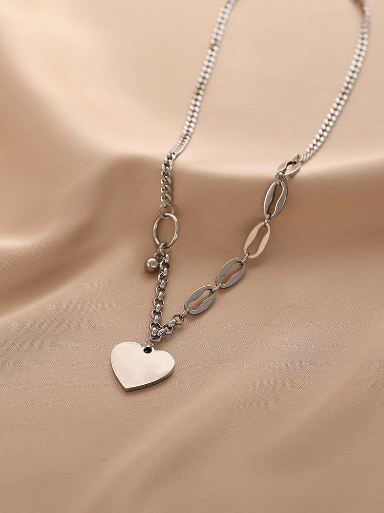 Ladies Black Forever Heart Pendent Necklace SKAJ003 - SWEETKAMA