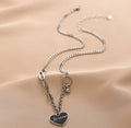 Ladies Black Forever Heart Pendent Necklace SKAJ003 - SWEETKAMA