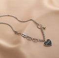 Ladies Black Forever Heart Pendent Necklace SKAJ003 - SWEETKAMA