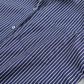 Ladies Blue Lapel Stripe Botton Down Shirt CY5887 - SWEETKAMA