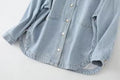 Ladies Botton-Up Pocket Denim Coat M2 - SWEETKAMA